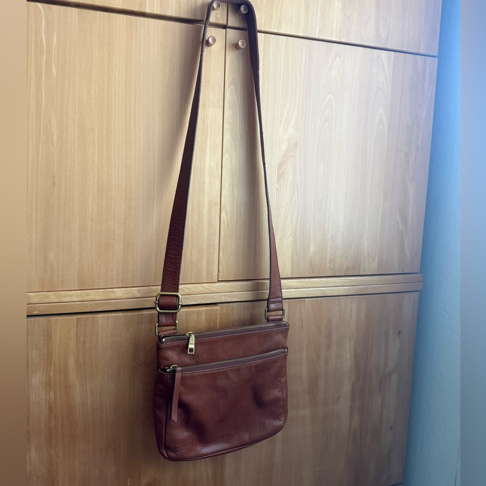 Fossil Brown Leather Women's Crossbody Bag